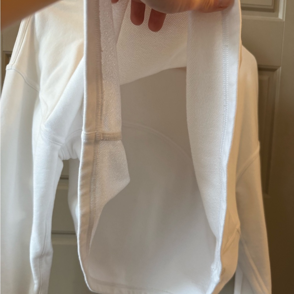 Lululemon cropped all yours hoodie -white - Picture 3 of 6
